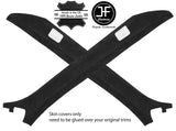 BLACK STITCH 2X A PILLAR REAL SUEDE COVERS FOR LAND ROVER DISCOVERY 4 09-16