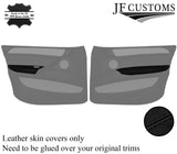 BLACK STITCH 2X FRONT DOOR ARMREST LEATHER COVERS FOR BMW X6 E71 E72 07-14