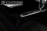 BLUE LUX-STITCH LEATHER 2X LONG SEAT BELT COVERS FITS MERCEDES SLK R171 04-11