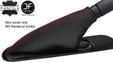 RED STITCH CARBON VINYL HANDBRAKE GAITER FOR BMW MINI COOPER R55 R56 R57