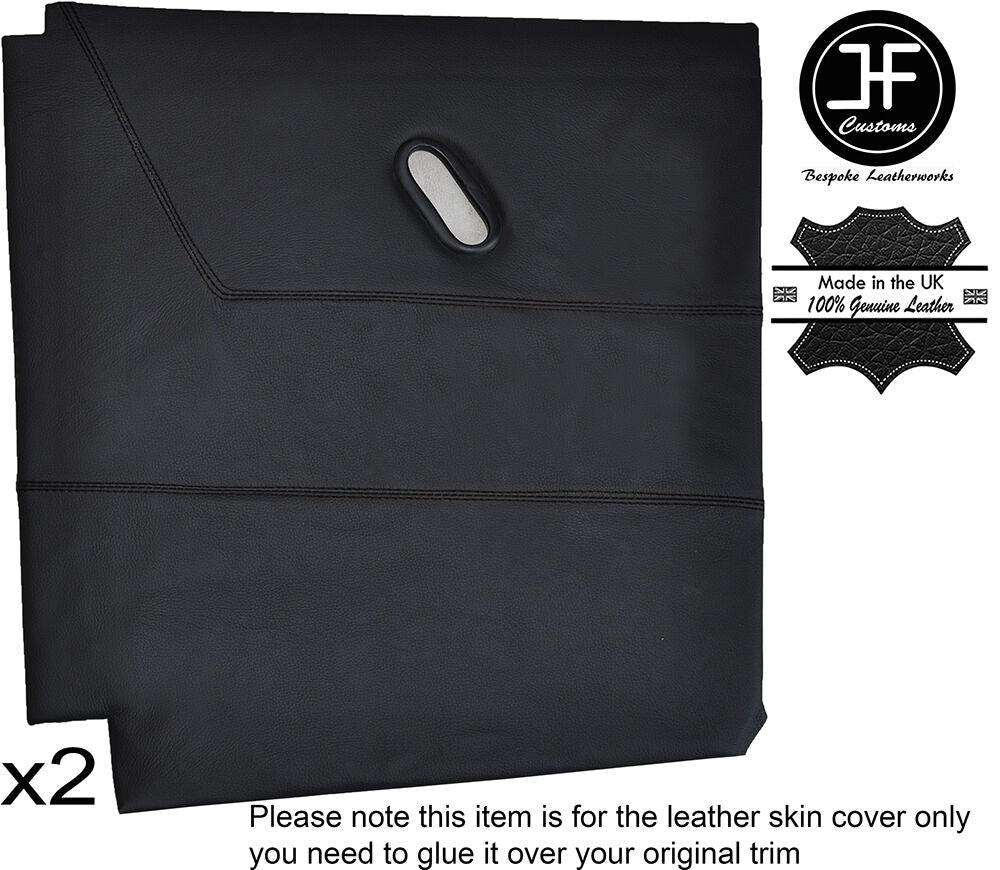 BLACK STITCH 2X REAR DOOR CARD LEATHER COVER FITS TRIUMPH VITESSE CONVERTIBLE