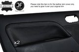 BLACK STITCH 2X REAR DOOR CARD TRIM COVERS FITS FIESTA MK6 02-08 STYLE 2 5 DOOR