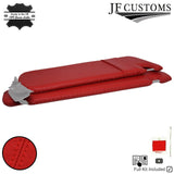 RED CROSS STITCH LEATHER 2X SUN VISOR SET COVER FOR PORSCHE CAYENNE 955 03-10