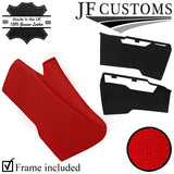 RED ITALIAN LEATHER GAITER SET + FRAME FOR TOYOTA GT86 SUBARU BRZ 12-18