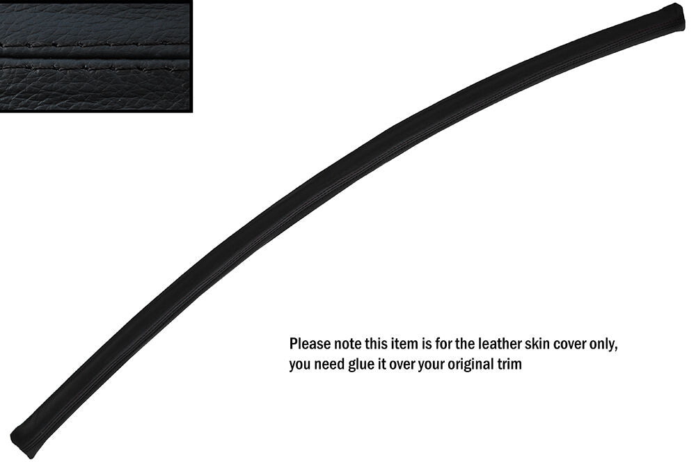 BLACK STITCH TOP RAIL DASH DASHBOARD LEATHER SKIN COVER FITS MG MGB GT