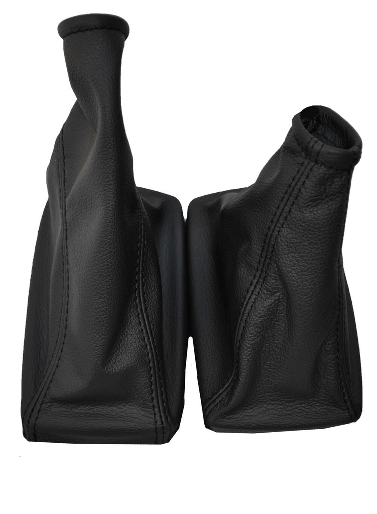 BLACK DOUBLE STITCH FITS VAUXHALL OPEL MERIVA GEAR HANDBRAKE LEATHER 2002-2010