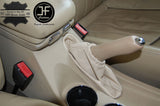 CREAM LEATHER HANDBRAKE GAITER + PLASTIC FRAME FOR JAGUAR X-TYPE 01-2009