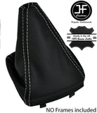 GREY STITCHING MANUAL LEATHER GEAR GAITER BOOT FOR FORD MK4 MONDEO 2007-2013