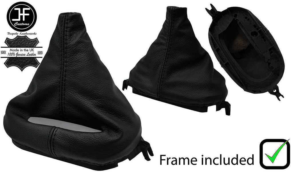 BLACK & BLACK 2 TONE LEATHER AUTOMATIC GEAR+PLASTIC FRAME FOR CORVETTE C5 97-04