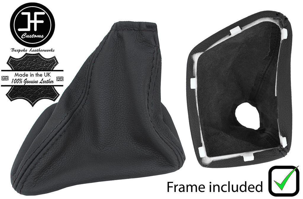 BLACK STITCH LEATHER GEAR GAITER PLASTIC FRAME FOR MERCEDES SPRINTER W906 06-15