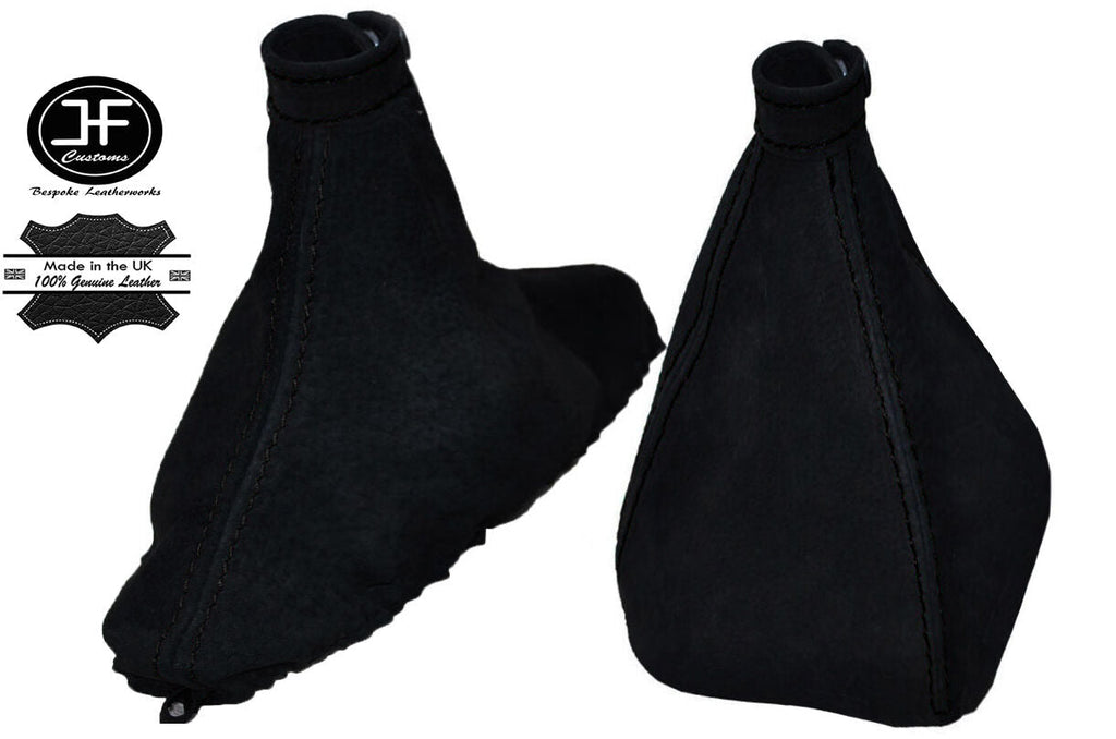 BLACK STITCH FITS ALFA ROMEO 147 2001-2010 GEAR STICK HANDBRAKE GAITERS SUEDE