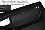 GREY STITCH 2X FRONT DOOR CARDS LEATHER COVERS FITS TOYOTA CELICA MK6 94-98