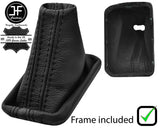 BLACK STITCH LEATHER AUTOMATIC DSG GEAR GAITER+PLASTIC FRAME FOR VW T-ROC 18-20