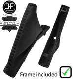 BLACK STITCH LEATHER HANDBRAKE+PLASTIC FRAME FOR VAUXHALL ZAFIRA C TOURER 12-17