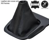 BLACK & BLACK STRIPE REAL LEATHER GEAR GAITER FITS SILVA 240SX S14 1994-1998