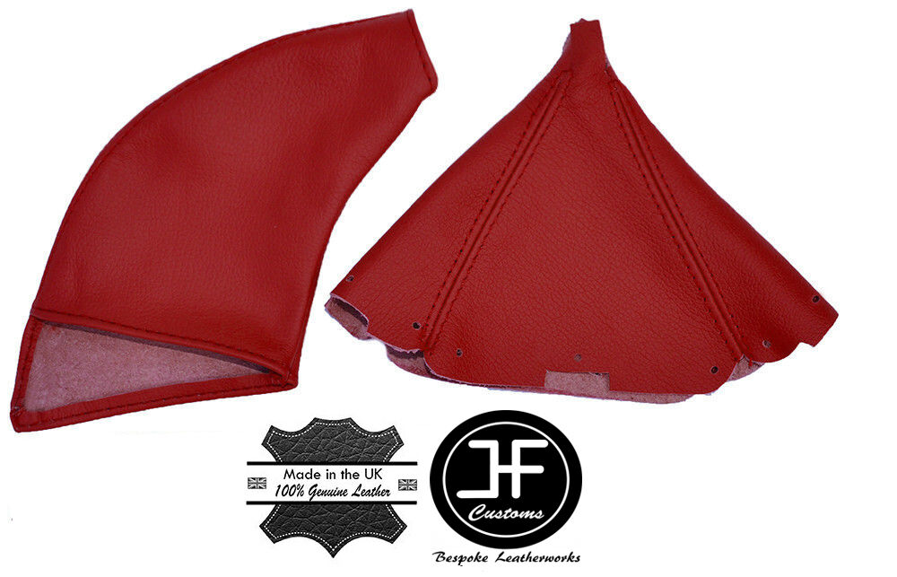 DARK RED LEATHER GEAR & HANDBRAKE GAITER FITS MAZDA MX5 MX-5 MK1 NA EUNOS 89-97