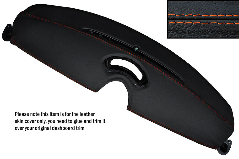 ORANGE STITCH TOP DASH DASHBOARD LEATHER COVER FITS BMW MINI COOPER R56 07-14