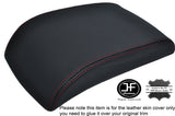 RED STITCH BLACK LEATHER SLIDING ARMREST LID COVER  FITS VW TOURAN CADDY 03-10