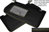 YELLOW STITCH FITS MITSUBISHI EVO 7 8 FQ-300 2X SUN VISORS LEATHER COVERS ONLY