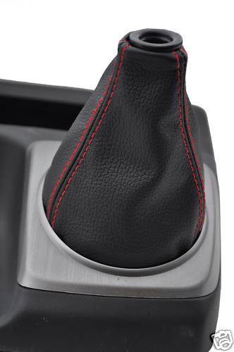 FITS HONDA CIVIC SI GEAR GAITER LEATHER RED STITCH 06-09 CUSTOM NEW MADE IN UK