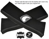 BLACK STITCH 2X UPPER B PILLAR LEATHER COVERS FITS BMW 3 SERIES E90 E91 05-12