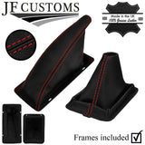 RED STITCH LEATHER GEAR HANDBRAKE GAITERS+FRAMES FOR FORD CAPRI MK2 MK3 78-86