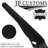 BLACK STITCH ITALIAN LEATHER HANDBRAKE COVER FITS VW CADDY 2015-2019 CUSTOM NEW