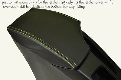 yellow stitch FITS SEAT ALTEA 2004 TO 2011 LEATHER ARMREST COVER CUSTOM NEW