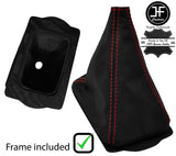 RED STITCH LEATHER GEAR GAITER+PLASTIC FRAME FOR POLARIS RZR S 900 1000 15-20