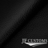 RED STITCH CARBON VINYL & LEATHER AUTO GEAR SURROUND COVER FOR FIAT 500 07-20