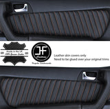 TAN STITCH 2X DOOR CARD TRIM LEATHER COVERS FOR ALFA ROMEO GTV 916 STYLE 2
