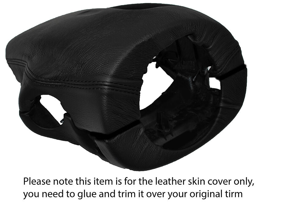 BLACK STITCH STEERING SHROUD LEATHER SKIN COVER FITS TOYOTA MR2 MK3 2000-2007