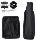 PURPLE STITCH AUTO AUTOMATIC LEATHER GEAR+HANDBRAKE GAITER FOR BMW E90 E91 E92
