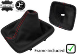 RED STITCH LEATHER MANUAL GEAR GAITER+PLASTIC FRAME FOR KIA CEE'D CEED 13-18