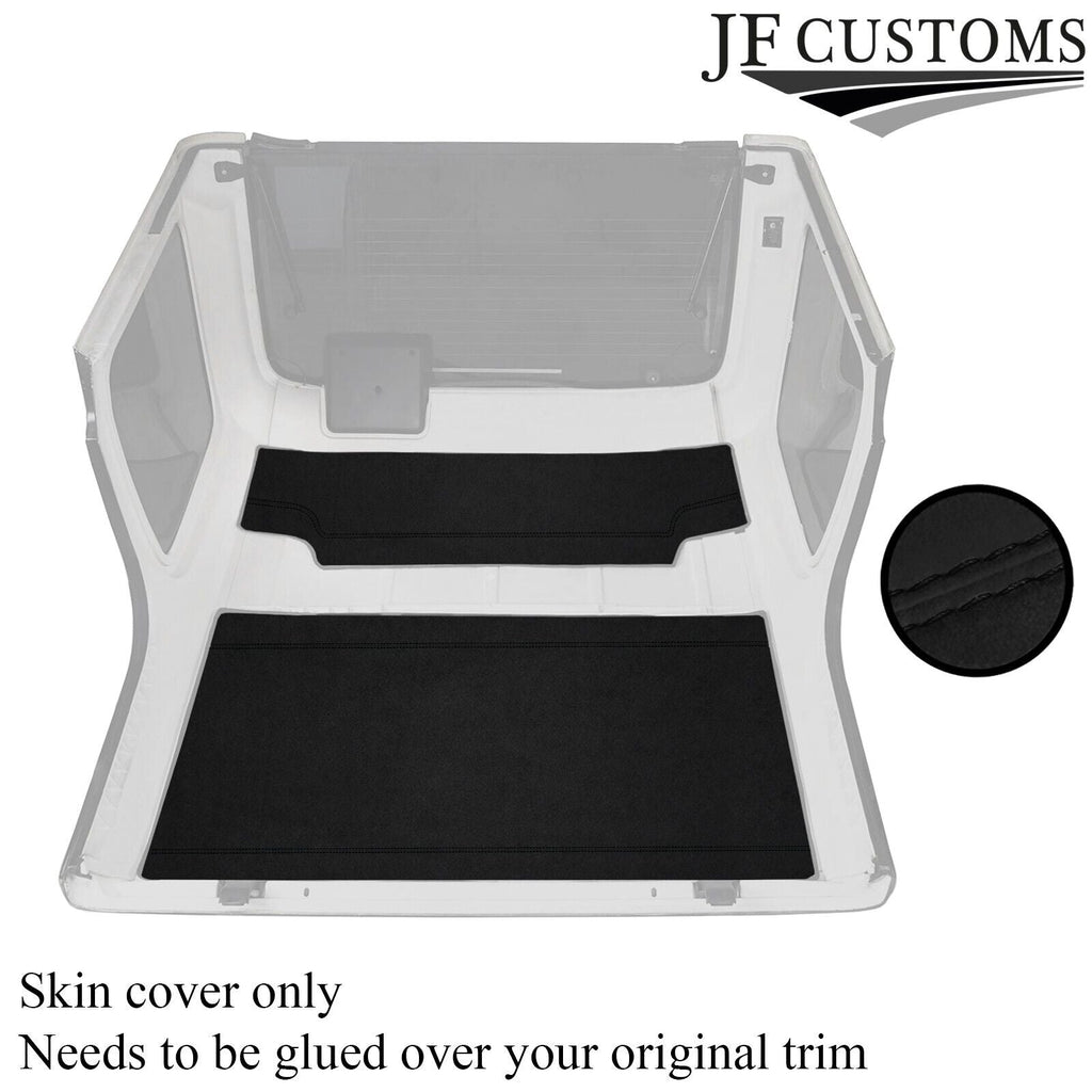 BLACK STITCH LUXE SUEDE HEADLINER COVER FOR JEEP WRANGLER TJ 1997-2006