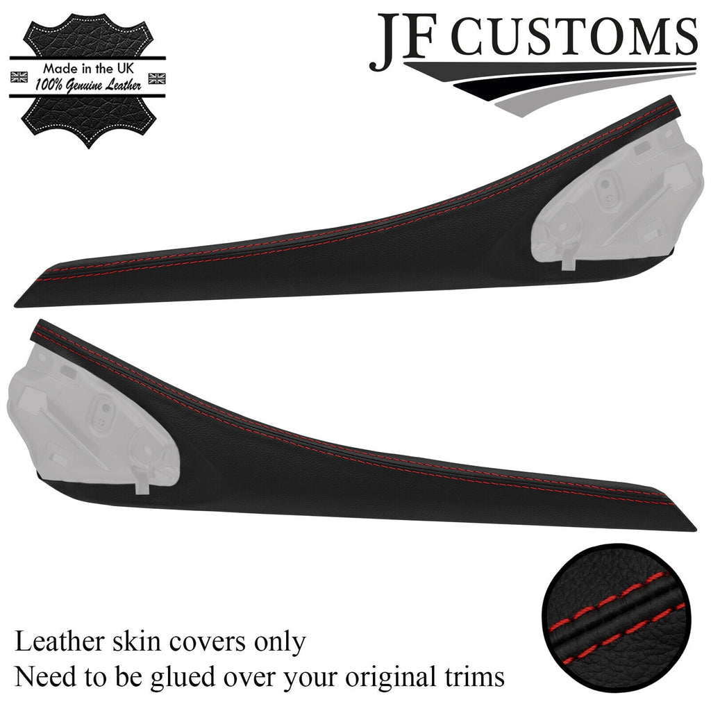 D RED ST. LEATHER 2X CENTRE CONOLE SIDE TRIM COVER FOR LEXUS IS250 IS350 14-15