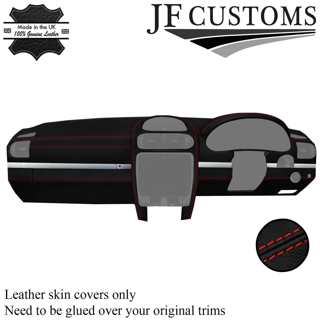 RED STITCH LEATHER FULL DASHBOARD COVER FOR PORSCHE CAYENNE 955 MK1 03-10