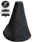 BLUE STITCH CARBON FIBER VINYL GEAR GAITER FITS VW T5 TRANSPORTER 2003-2011