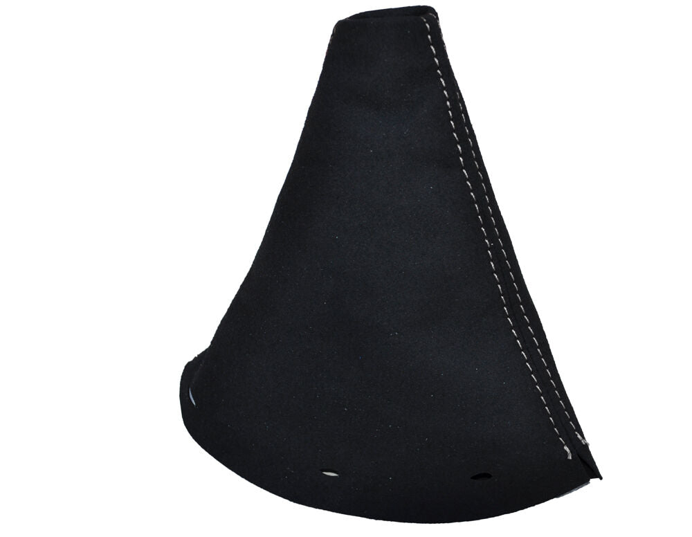 WHITE STITCH FITS BMW MINI R50 R53 GEAR GAITER PU SUEDE 2001-2006 CUSTOM NEW