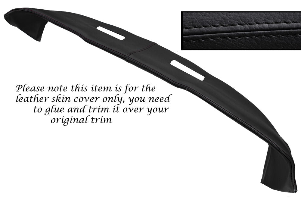 BLACK STITCH TOP DASH DASHBOARD LEATHER SKIN COVER FITS LOTUS ELAN +2 1967-1975
