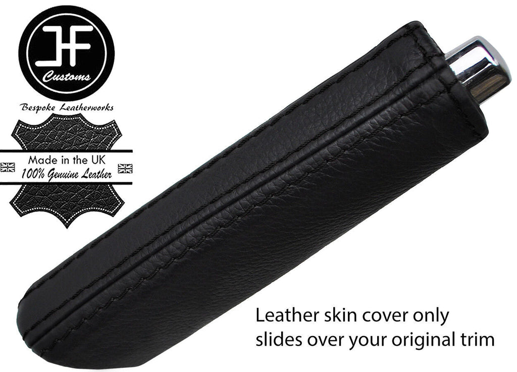 BLACK STITCH LEATHER HANDBRAKE HANDLE COVER FITS SKODA OCTAVIA 2009-2013
