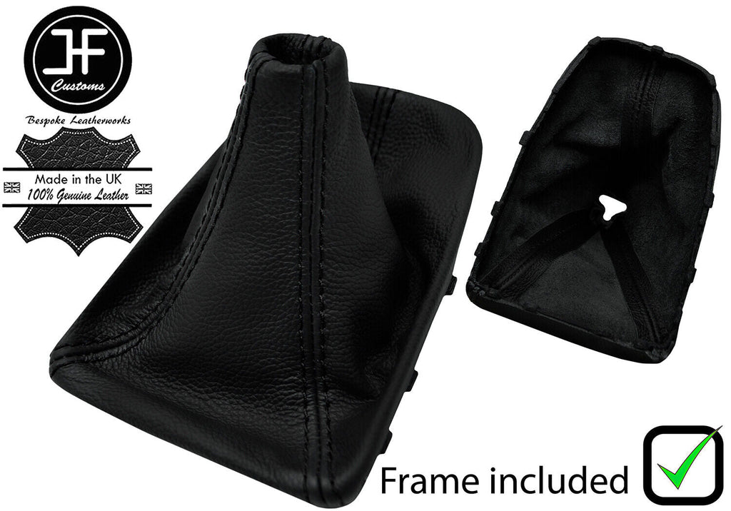 BLACK STITCH LEATHER GEAR GAITER+PLASTIC FRAME FOR VAUXHALL ASTRA MK6 J 09-15