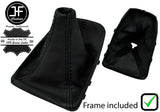 BLACK STITCH LEATHER GEAR GAITER+PLASTIC FRAME FOR VAUXHALL ASTRA MK6 J 09-15
