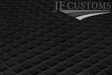 GREY DIAMOND STITCH QUILTED LEATHER PADDED PANEL LUXURY PREMIUM 125CM X 85CM