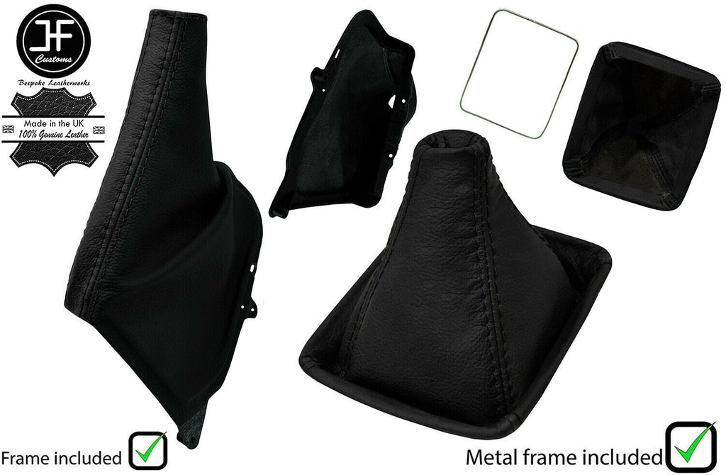 BLACK BLACK LEATHER GEAR + HANDBRAKE + FRAMES FOR TOYOTA JZX 100 CHASER 96-00
