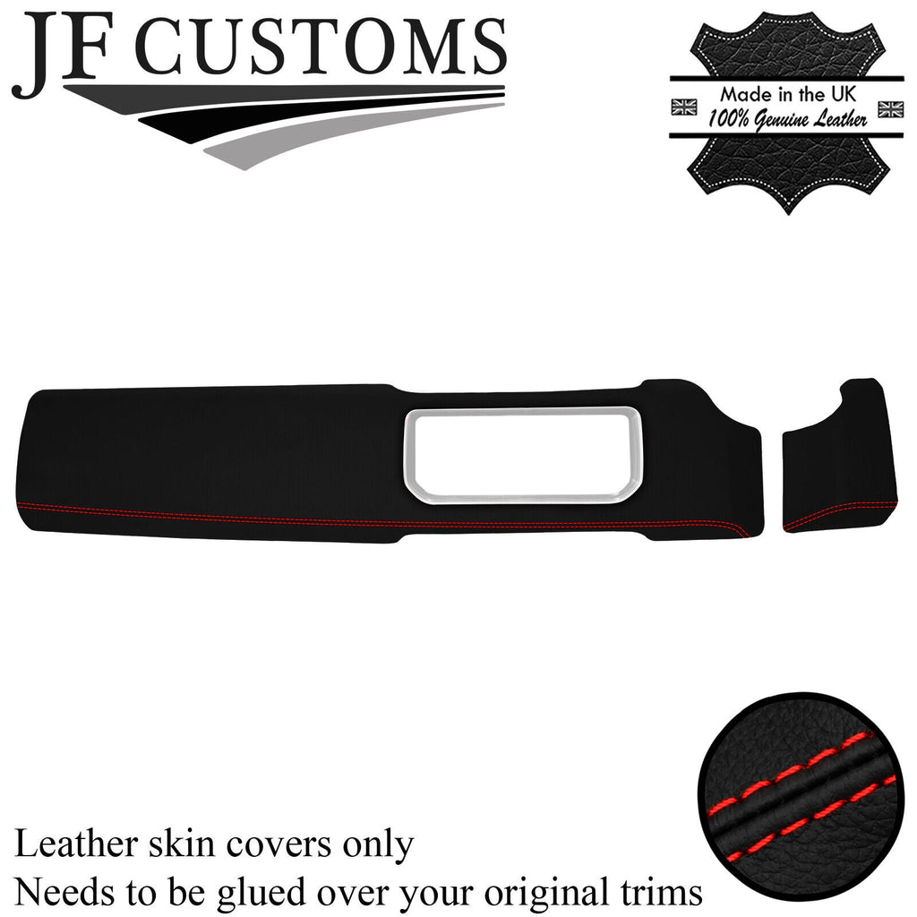 RED STITCH LEATHER 2X FRONT DASH TRIM COVERS FOR RANGE ROVER SPORT L494 13-21