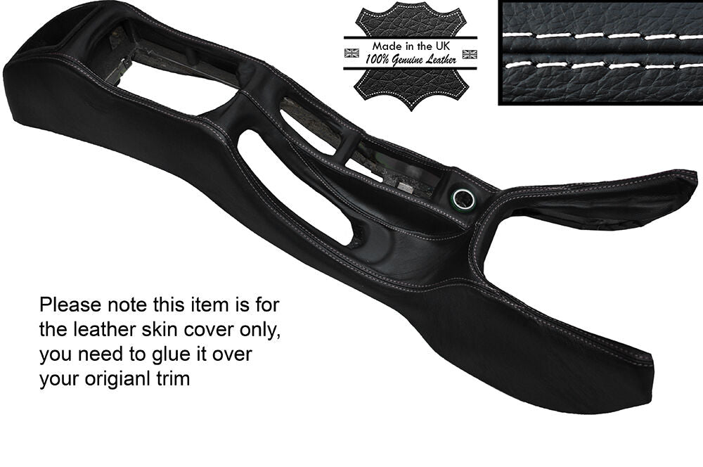 WHITE STITCH CENTER CONSOLE SKIN COVER FITS ALFA ROMEO GTV SPIDER 916 PHASE 2
