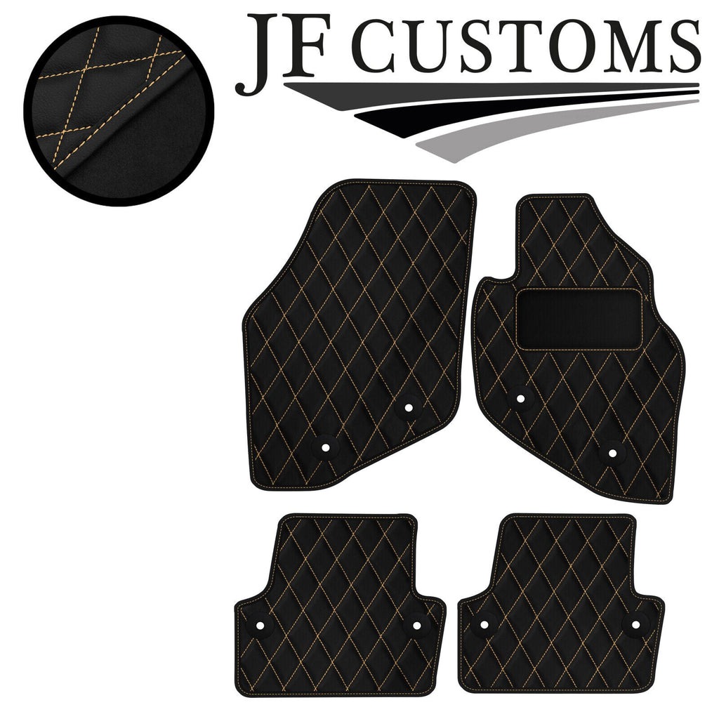 CREAM  DIAMOND VINYL 4X TAILORED FLOOR CARPET FOR VOLVO V70 MK2 00-07 JF1