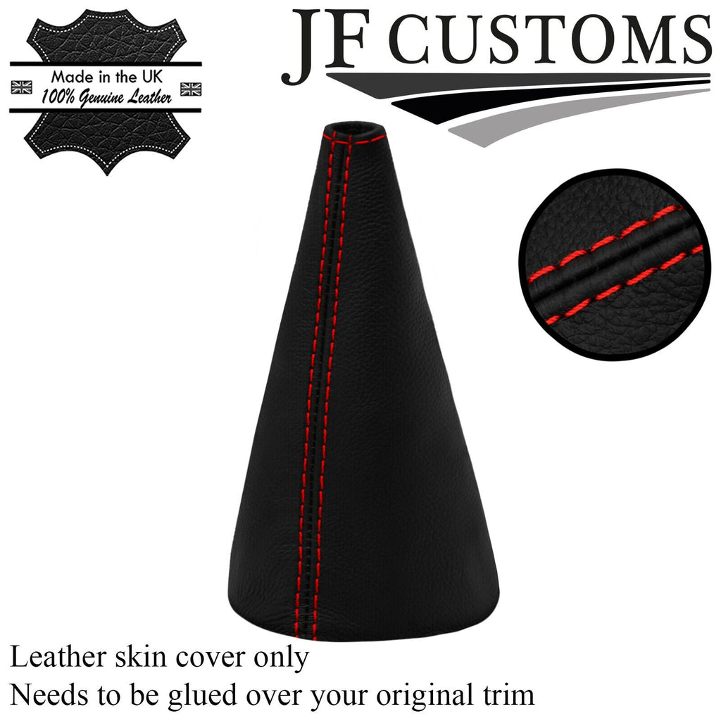 RED STITCH ITALIAN LEATHER GEAR GAITER FOR JAGUAR MK2 1959-1967 CUSTOM NEW