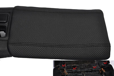 FITS HONDA S2000 2004-2009  ARMREST COVER IN PERFORATED LEATHER BLACK STITCH